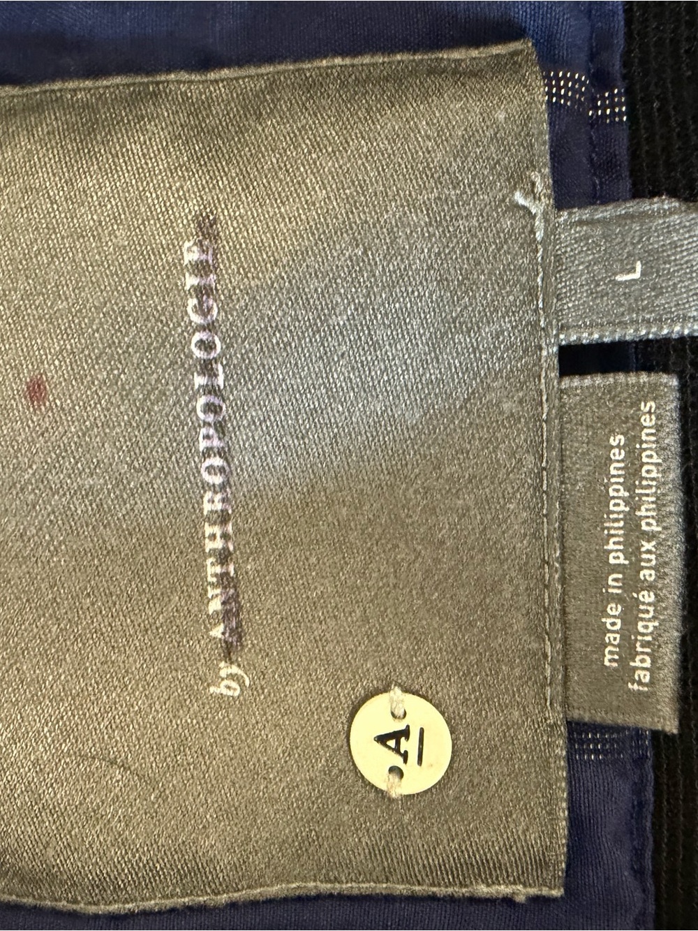 Anthropologie Black Cropped Moto Jacket L Utility Zip Cuffs - Picture 6 of 7